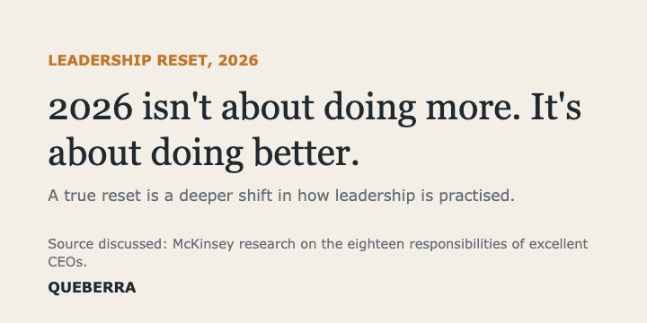 Card: 2026 is not about doing more, it is about doing better.