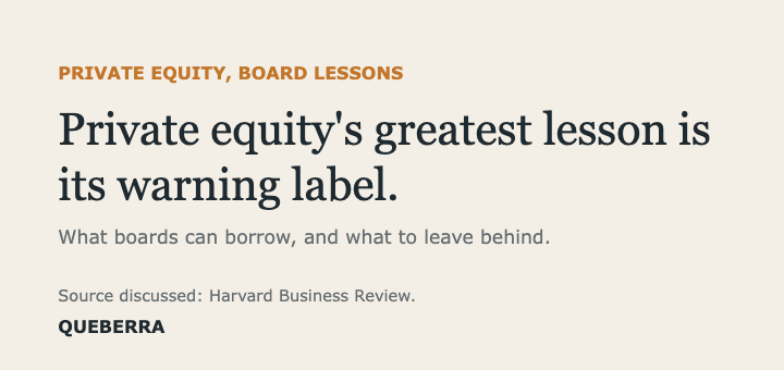 Card: private equity's greatest lesson is its warning label.